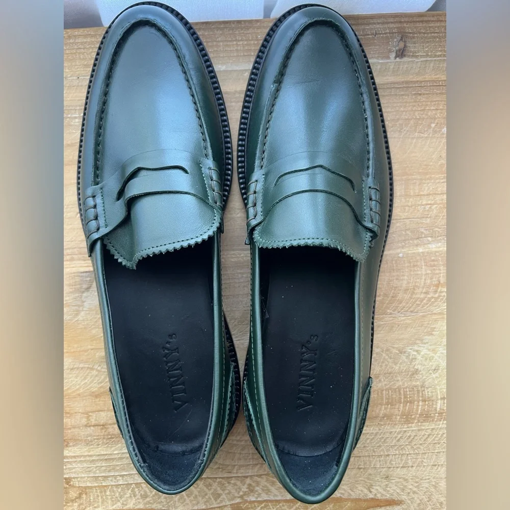 Vinny’s Townee Penny Loafer in Dark Green Men’s Size 43 New